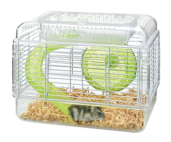 ハムスターケージ　3層　グリーン アイリスオーヤマ ハムスターケージ（3階建てタイプ）クリア